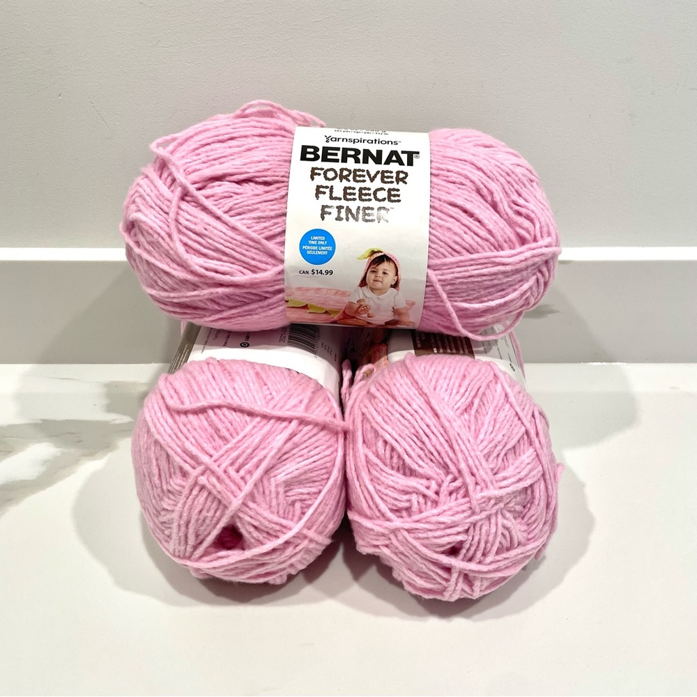 NEW Bernat Forever Fleece Finer Yarn (Petal)